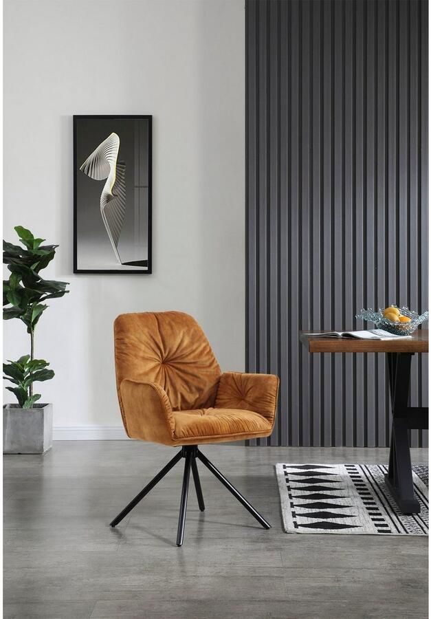 SalesFever Eetkamerstoel Ottawa Armlehnstuhl: Rückzugsort im Esszimmer Eetkamerstoel 360° draaifunctie draaistoel armleuningstoel (1 stuk) - Foto 3