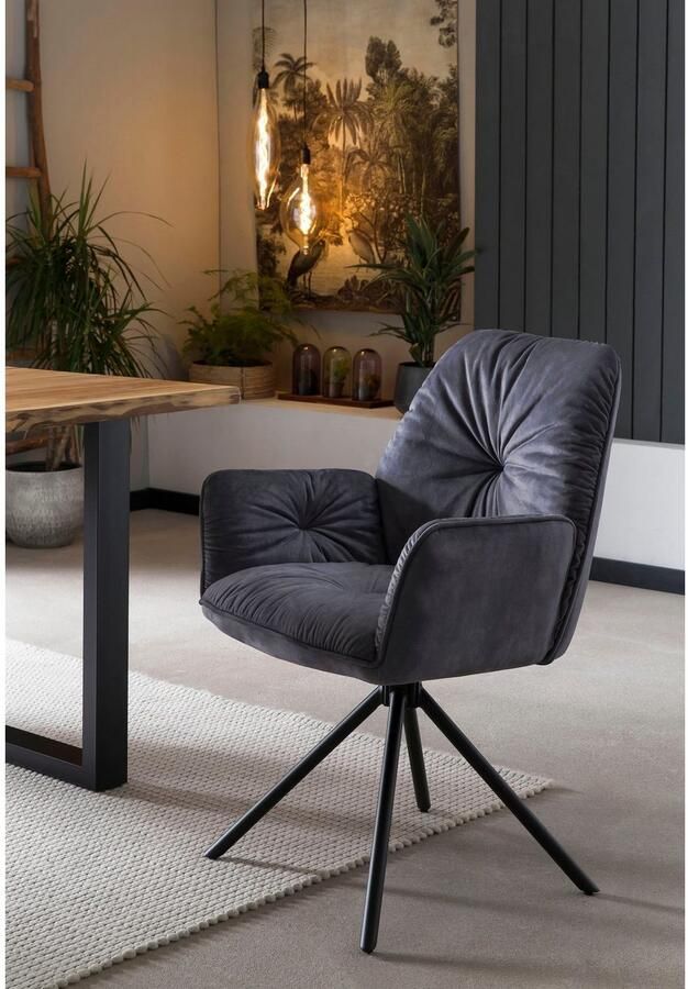 SalesFever Eetkamerstoel Ottawa Armlehnstuhl: Rückzugsort im Esszimmer Eetkamerstoel 360° draaifunctie draaistoel armleuningstoel (1 stuk) - Foto 4