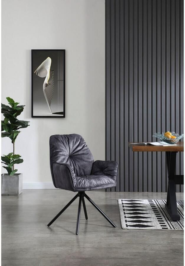 SalesFever Eetkamerstoel Ottawa Armlehnstuhl: Rückzugsort im Esszimmer Eetkamerstoel 360° draaifunctie draaistoel armleuningstoel (1 stuk) - Foto 3