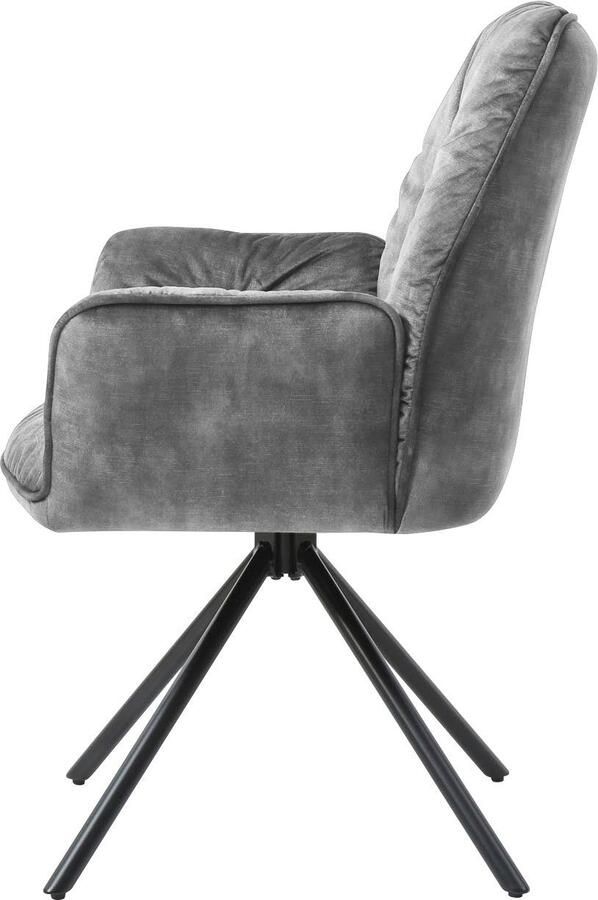 SalesFever Eetkamerstoel Ottawa Armlehnstuhl: Rückzugsort im Esszimmer Eetkamerstoel 360° draaifunctie draaistoel armleuningstoel (1 stuk) - Foto 4