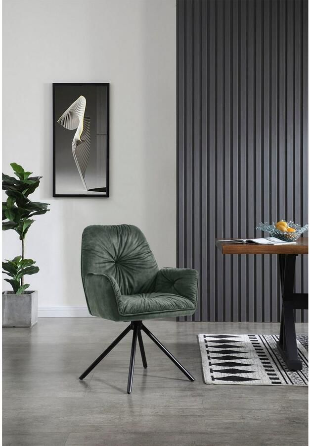 SalesFever Eetkamerstoel Ottawa Armlehnstuhl: Rückzugsort im Esszimmer Eetkamerstoel 360° draaifunctie draaistoel armleuningstoel (1 stuk) - Foto 2