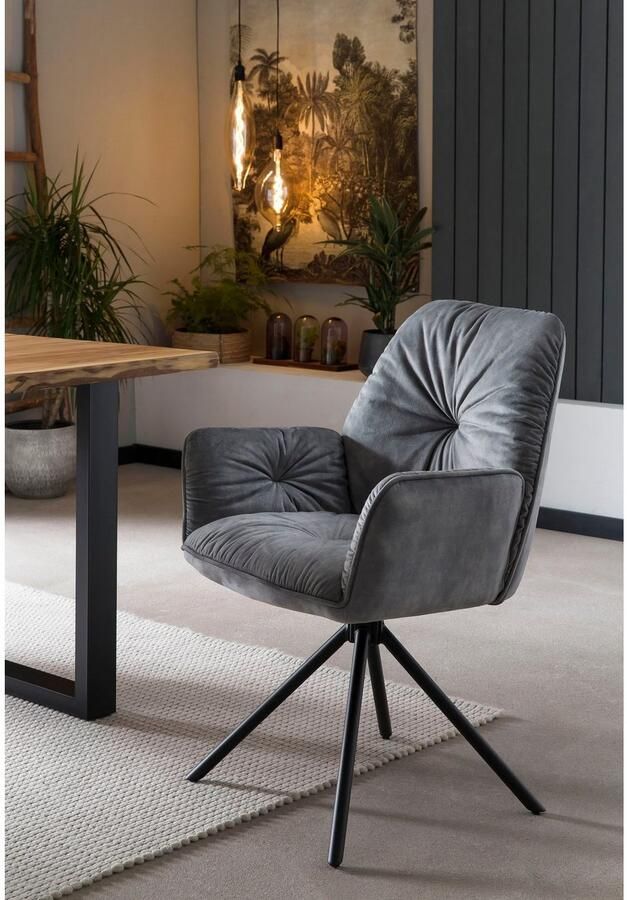 SalesFever Eetkamerstoel Ottawa Armlehnstuhl: Rückzugsort im Esszimmer Eetkamerstoel 360° draaifunctie draaistoel armleuningstoel (1 stuk) - Foto 2