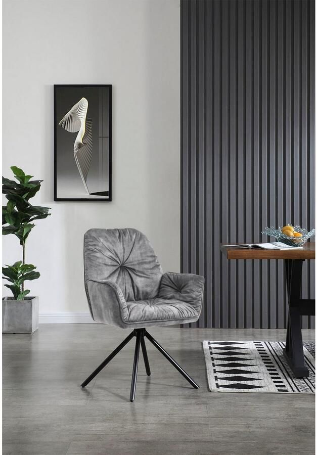 SalesFever Eetkamerstoel Ottawa Armlehnstuhl: Rückzugsort im Esszimmer Eetkamerstoel 360° draaifunctie draaistoel armleuningstoel (1 stuk) - Foto 3