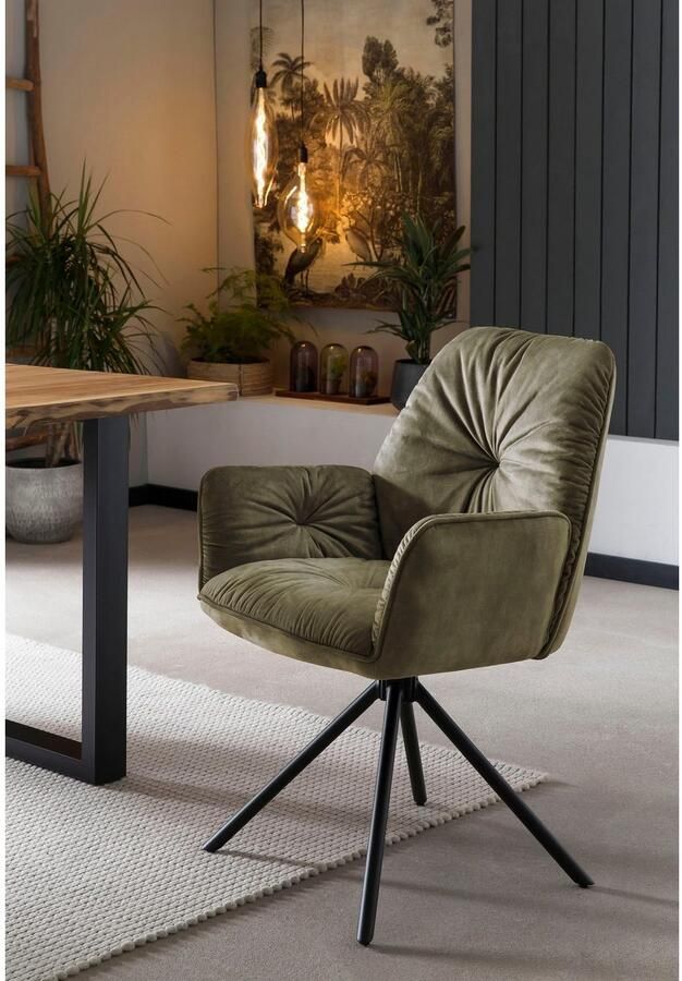 SalesFever Eetkamerstoel Ottawa Armlehnstuhl: Rückzugsort im Esszimmer Eetkamerstoel 360° draaifunctie draaistoel armleuningstoel (1 stuk) - Foto 4