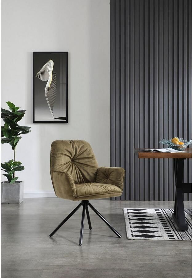 SalesFever Eetkamerstoel Ottawa Armlehnstuhl: Rückzugsort im Esszimmer Eetkamerstoel 360° draaifunctie draaistoel armleuningstoel (1 stuk) - Foto 3