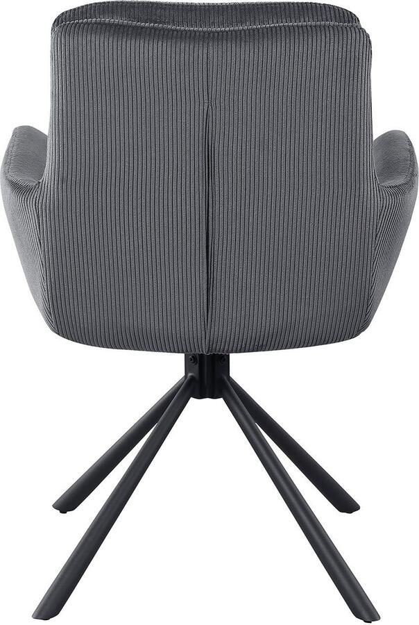 SalesFever Eetkamerstoel Pizzo elegante fauteuil Corduroy eetkamerstoel met 360° draaicomfort (1 stuk) - Foto 3