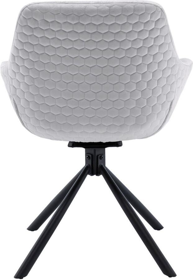 SalesFever Eetkamerstoel Rimini Armlehnstuhl: Sitzkomfort fürs Esszimmer Eetkamerstoel achterkant met honingraatstepping 360° draaifunctie (1 stuk) - Foto 10