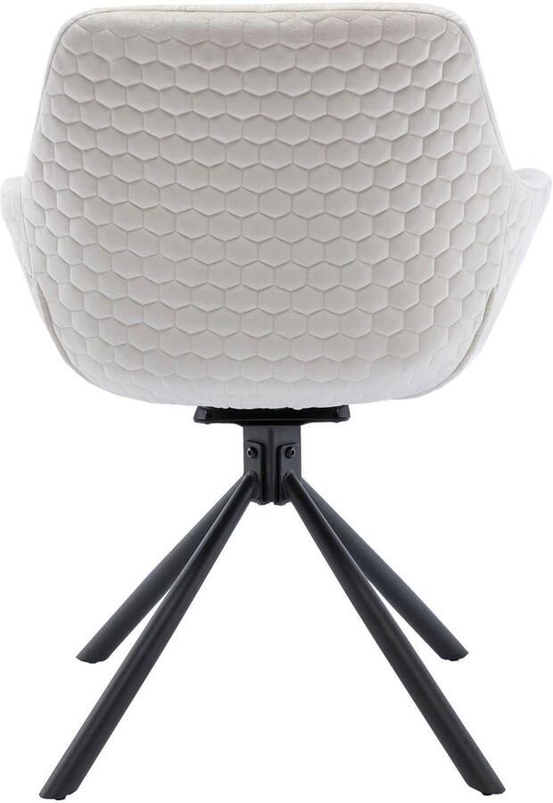 SalesFever Eetkamerstoel Rimini Armlehnstuhl: Sitzkomfort fürs Esszimmer Eetkamerstoel achterkant met honingraatstepping 360° draaifunctie (1 stuk) - Foto 9