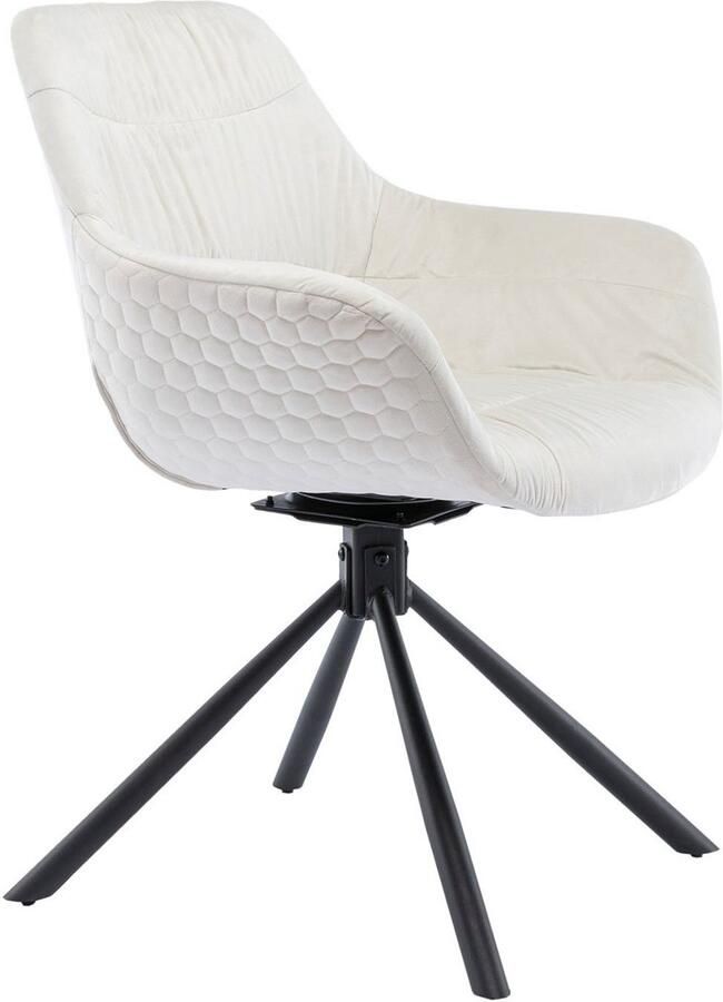 SalesFever Eetkamerstoel Rimini Armlehnstuhl: Sitzkomfort fürs Esszimmer Eetkamerstoel achterkant met honingraatstepping 360° draaifunctie (1 stuk) - Foto 6