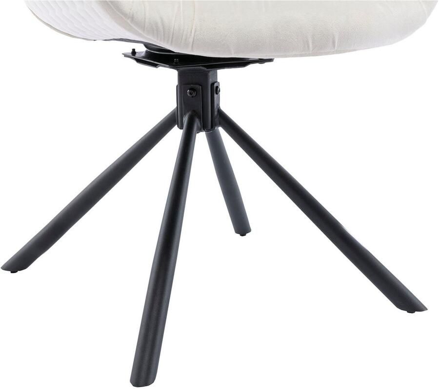 SalesFever Eetkamerstoel Rimini Armlehnstuhl: Sitzkomfort fürs Esszimmer Eetkamerstoel achterkant met honingraatstepping 360° draaifunctie (1 stuk) - Foto 2