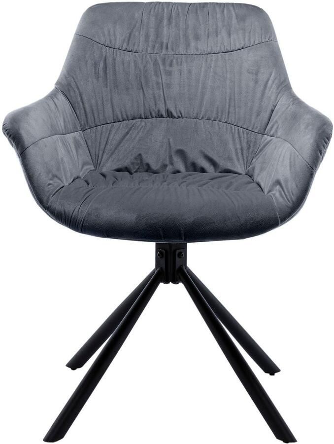 SalesFever Eetkamerstoel Rimini Armlehnstuhl: Sitzkomfort fürs Esszimmer Eetkamerstoel achterkant met honingraatstepping 360° draaifunctie (1 stuk) - Foto 4