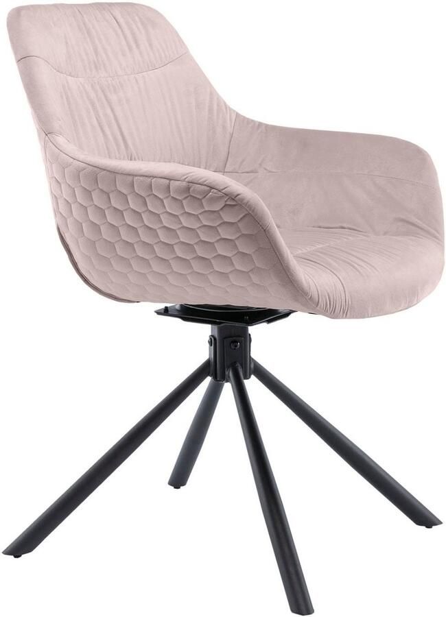 SalesFever Eetkamerstoel Rimini Armlehnstuhl: Sitzkomfort fürs Esszimmer Eetkamerstoel achterkant met honingraatstepping 360° draaifunctie (1 stuk) - Foto 6