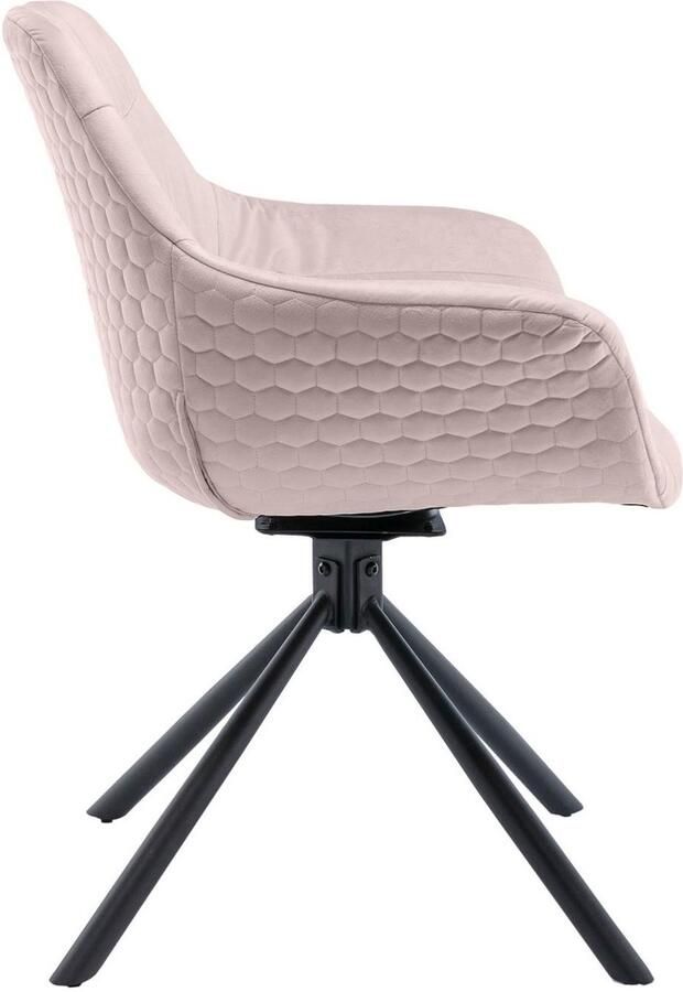 SalesFever Eetkamerstoel Rimini Armlehnstuhl: Sitzkomfort fürs Esszimmer Eetkamerstoel achterkant met honingraatstepping 360° draaifunctie (1 stuk) - Foto 11