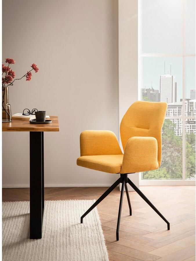 SalesFever Eetkamerstoel Taormina Armlehnstuhl Eetkamerstoel met 180° draaifunctie (1 stuk)