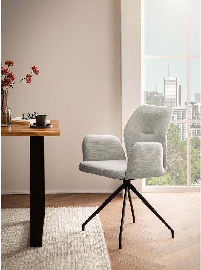 SalesFever Eetkamerstoel Taormina Armlehnstuhl Eetkamerstoel met 180° draaifunctie (1 stuk)