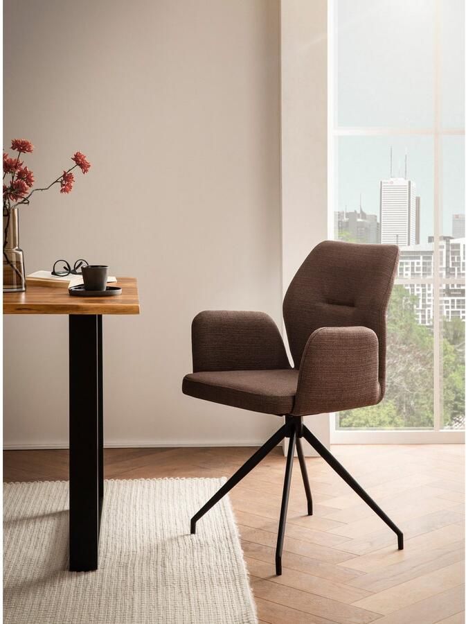 SalesFever Eetkamerstoel Taormina Armlehnstuhl Eetkamerstoel met 180° draaifunctie (1 stuk)