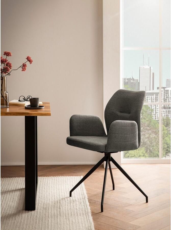 SalesFever Eetkamerstoel Taormina Armlehnstuhl Eetkamerstoel met 180° draaifunctie (1 stuk)