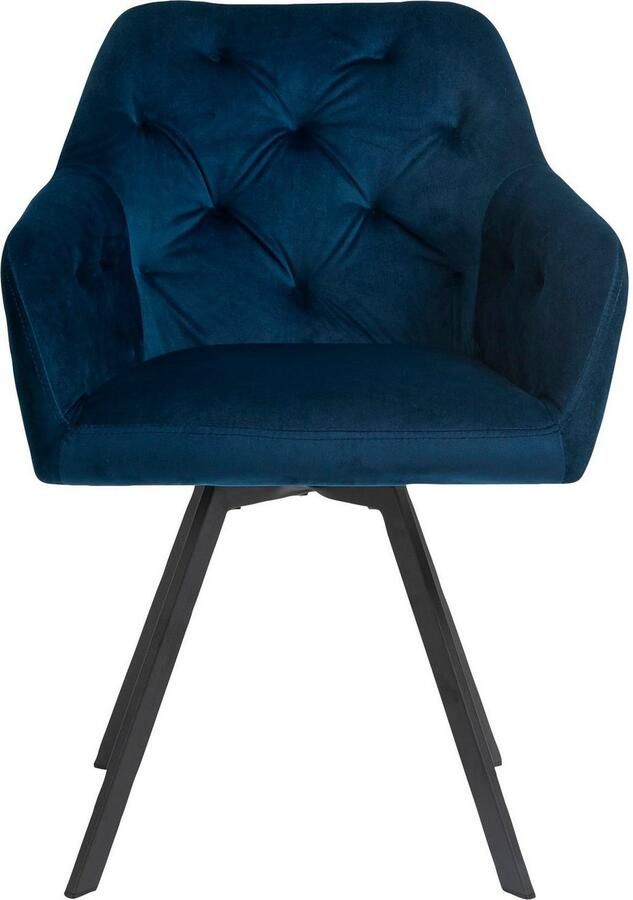 SalesFever Eetkamerstoel Toronto Stuhl Stilvoller Armlehnstuhl mit Steppungen Eetkamerstoel 360° draaiplateau onder de zitplaats (1 stuk) - Foto 5