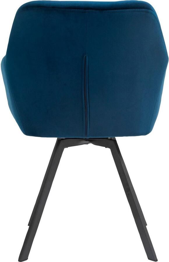 SalesFever Eetkamerstoel Toronto Stuhl Stilvoller Armlehnstuhl mit Steppungen Eetkamerstoel 360° draaiplateau onder de zitplaats (1 stuk) - Foto 8