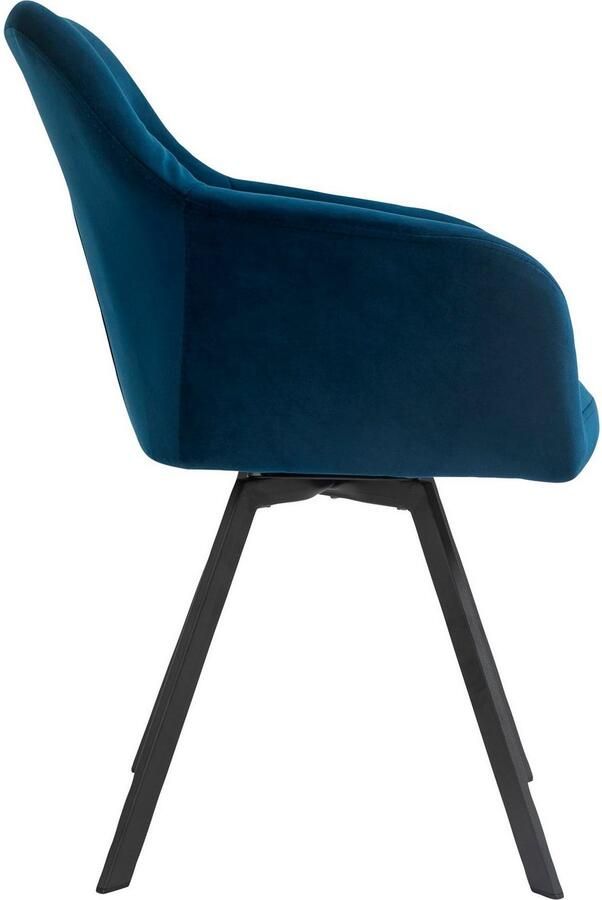 SalesFever Eetkamerstoel Toronto Stuhl Stilvoller Armlehnstuhl mit Steppungen Eetkamerstoel 360° draaiplateau onder de zitplaats (1 stuk) - Foto 7