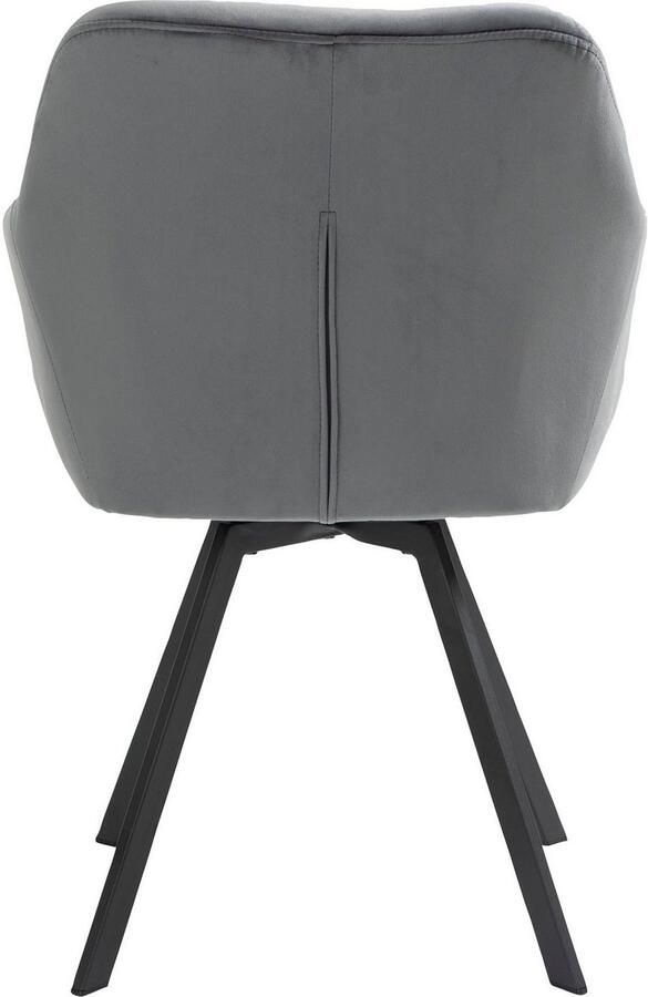 SalesFever Eetkamerstoel Toronto Stuhl Stilvoller Armlehnstuhl mit Steppungen Eetkamerstoel 360° draaiplateau onder de zitplaats (1 stuk) - Foto 10