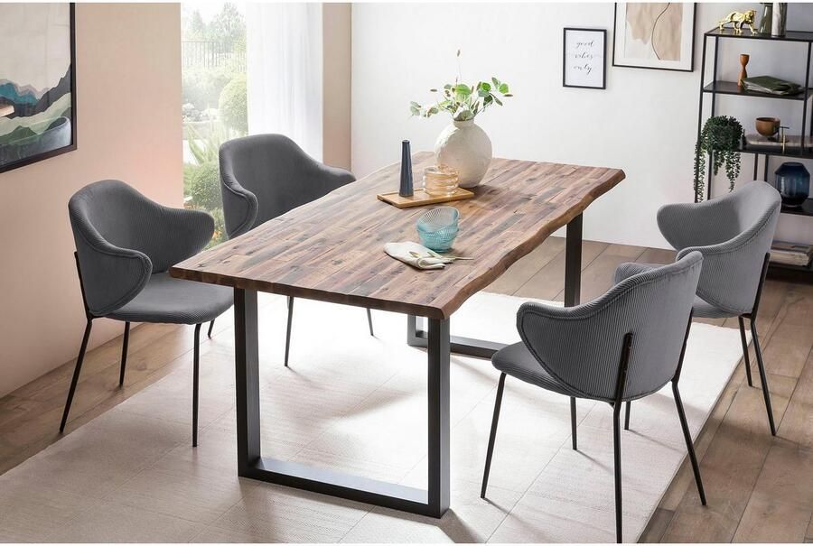 SalesFever Eettafel Design Eettafel voor stijlvolle ambiance Dubbel gelakt tafelblad voor duurzaamheid - Foto 5