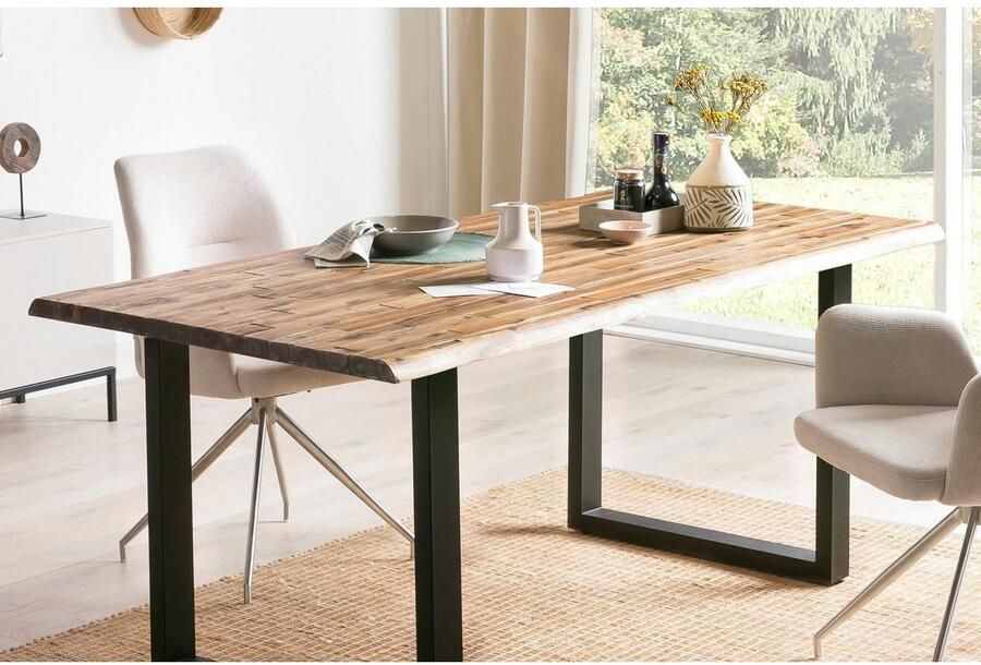 SalesFever Eettafel Design Eettafel voor stijlvolle ambiance Dubbel gelakt tafelblad voor duurzaamheid - Foto 3