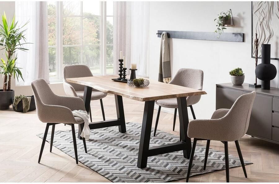 SalesFever Stoel met armleuningen Eetkamerstoel met elegant comfort (set 2 stuks) - Foto 6