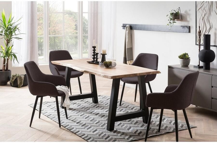 SalesFever Stoel met armleuningen Eetkamerstoel met elegant comfort (set 2 stuks) - Foto 7