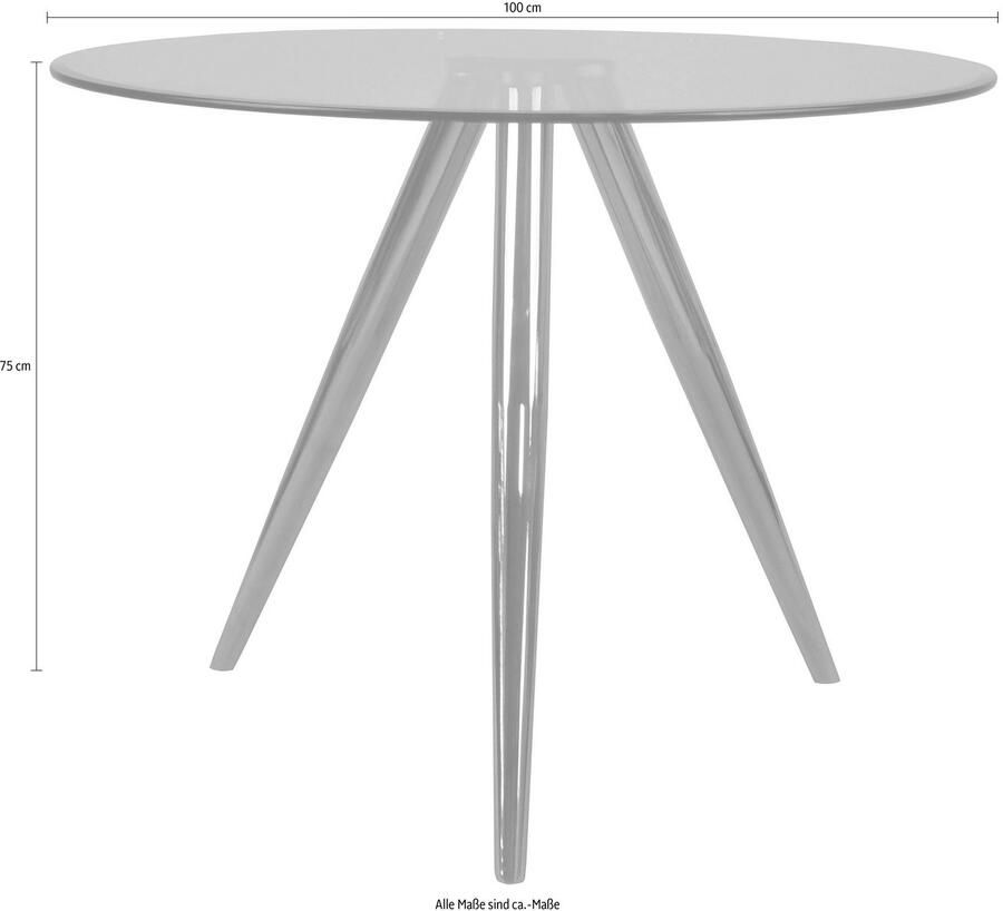 Artistiq Living Artistiq Ronde Glazen Eettafel Shanna 100cm Metaal - Foto 4
