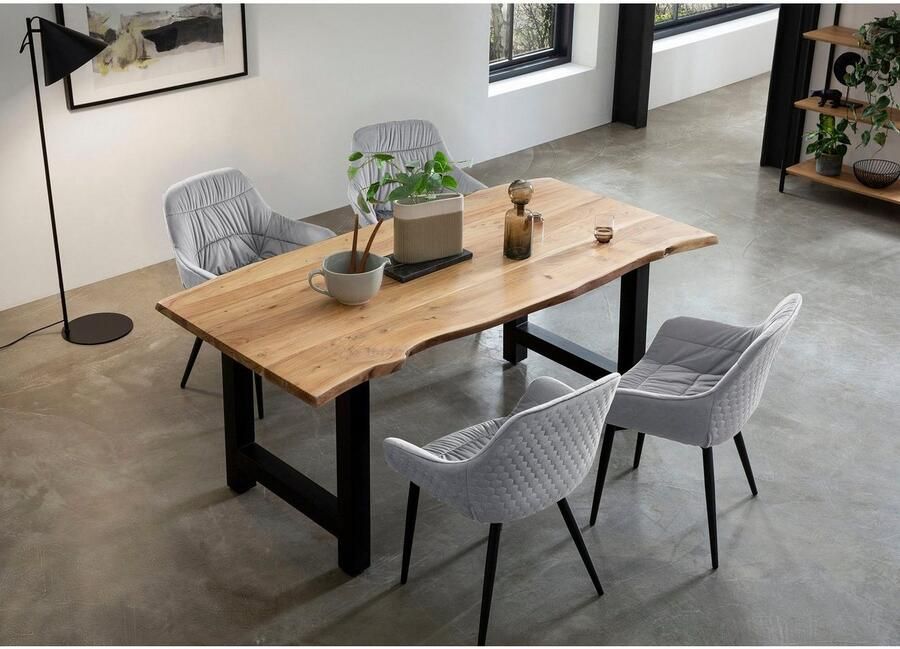 SalesFever Eettafel Minimalistische tafel Geolied en dubbel gewaxed massief hout - Foto 4