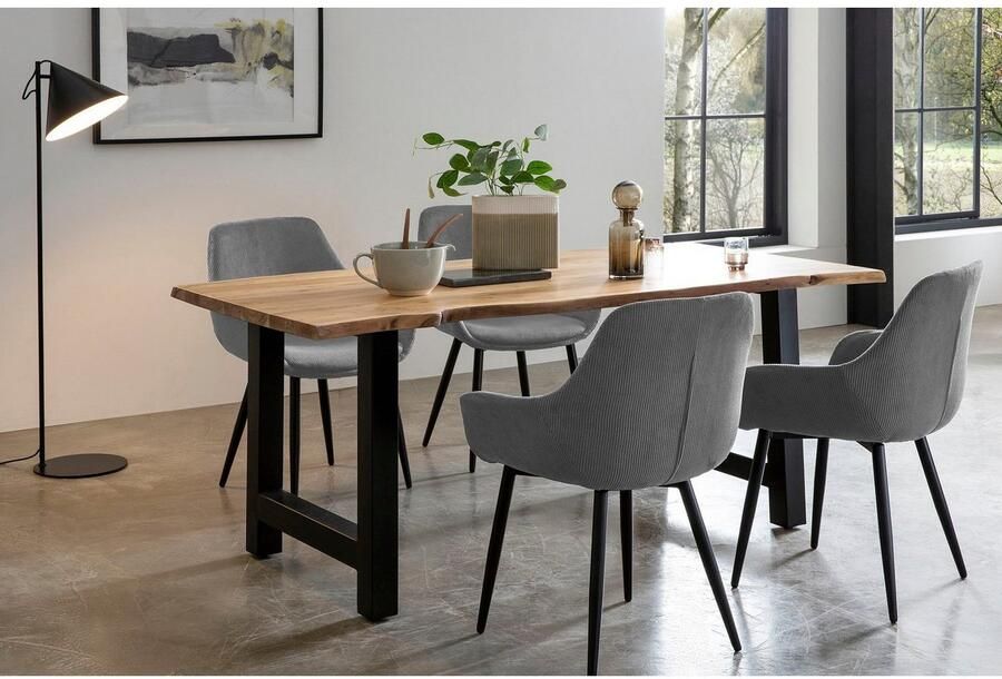 SalesFever Eettafel Minimalistische tafel Geolied en dubbel gewaxed massief hout - Foto 6