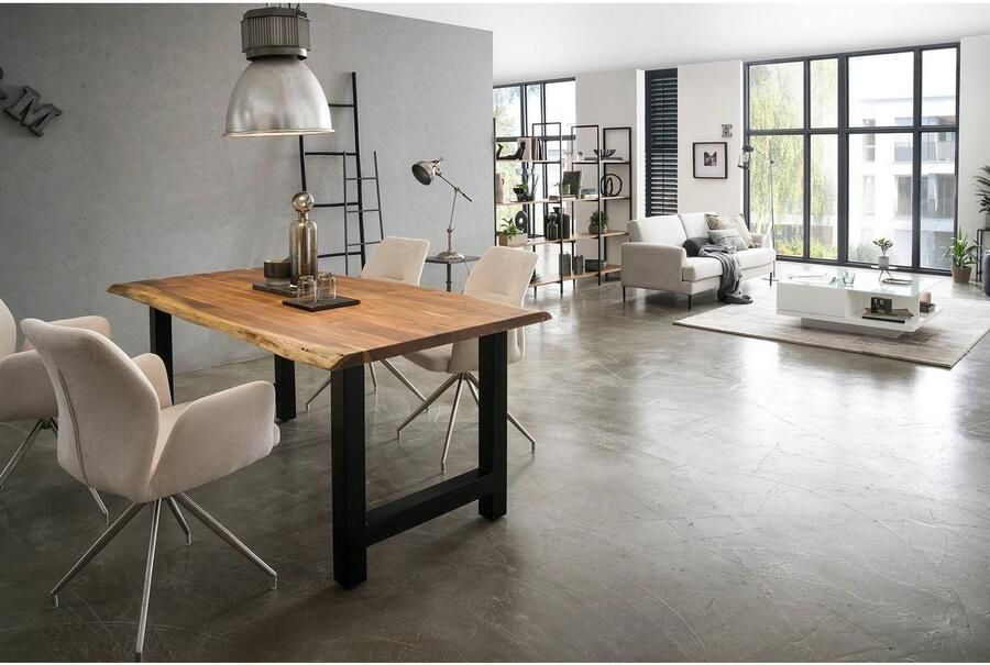 SalesFever Eettafel Minimalistische tafel Geolied en dubbel gewaxed massief hout - Foto 9