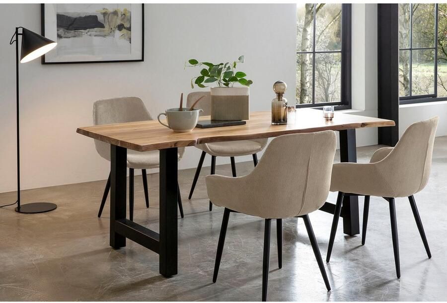SalesFever Eettafel Minimalistische tafel Geolied en dubbel gewaxed massief hout - Foto 6
