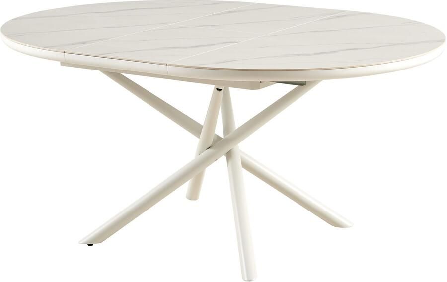 SalesFever Eettafel Stuttgart Esstisch für stilvolles Speisen rond keramiek uitschuifbaar van 120 160 cm - Foto 7