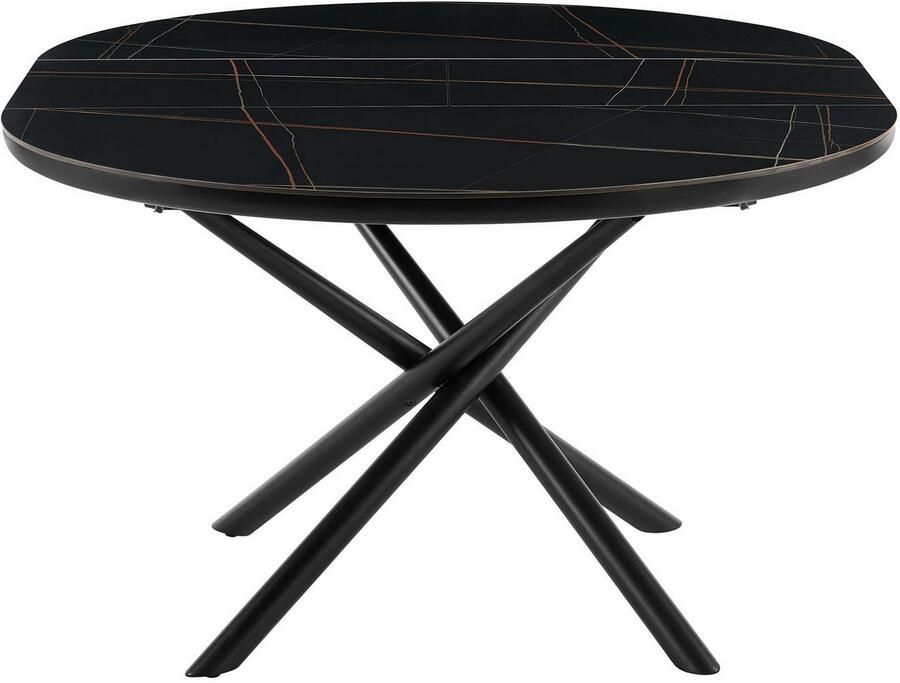 SalesFever Eettafel Stuttgart Esstisch für stilvolles Speisen rond keramiek uitschuifbaar van 120 160 cm - Foto 5