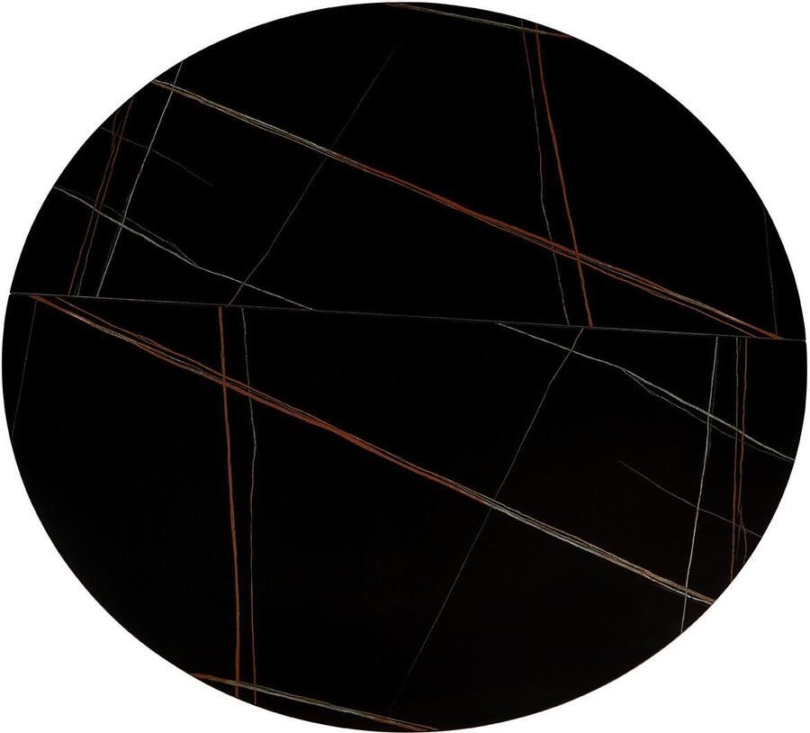 SalesFever Eettafel Stuttgart Esstisch für stilvolles Speisen rond keramiek uitschuifbaar van 120 160 cm