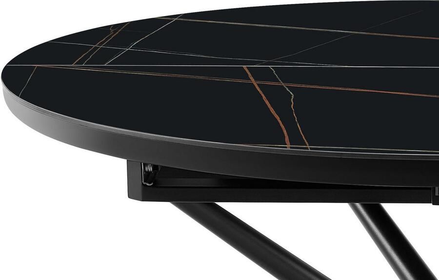 SalesFever Eettafel Stuttgart Esstisch für stilvolles Speisen rond keramiek uitschuifbaar van 120 160 cm - Foto 6