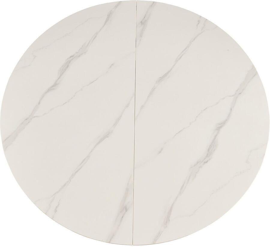 SalesFever Eettafel Stuttgart Esstisch für stilvolles Speisen rond keramiek uitschuifbaar van 120 160 cm - Foto 2