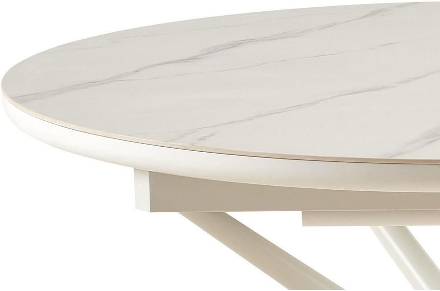 SalesFever Eettafel Stuttgart Esstisch für stilvolles Speisen rond keramiek uitschuifbaar van 120 160 cm - Foto 5