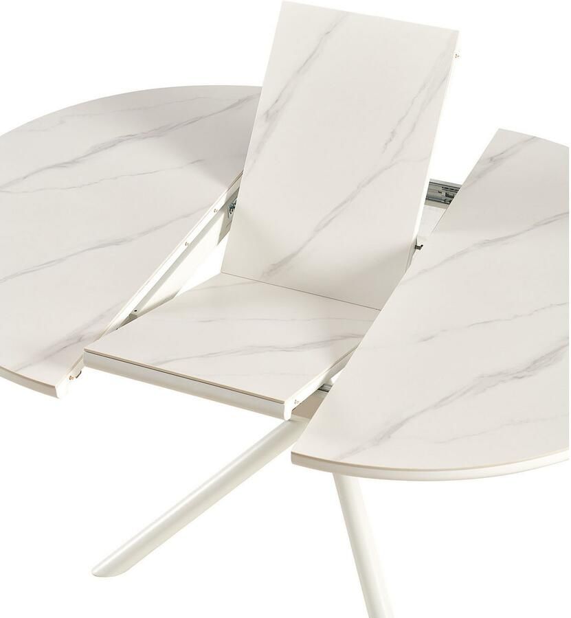 SalesFever Eettafel Stuttgart Esstisch für stilvolles Speisen rond keramiek uitschuifbaar van 120 160 cm