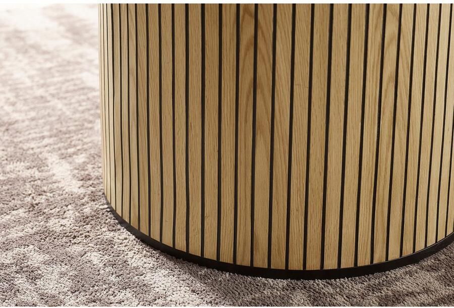 SalesFever Eettafel Torsby Essplatztisch für Familien met geribbelde voet van eikenfineer - Foto 6