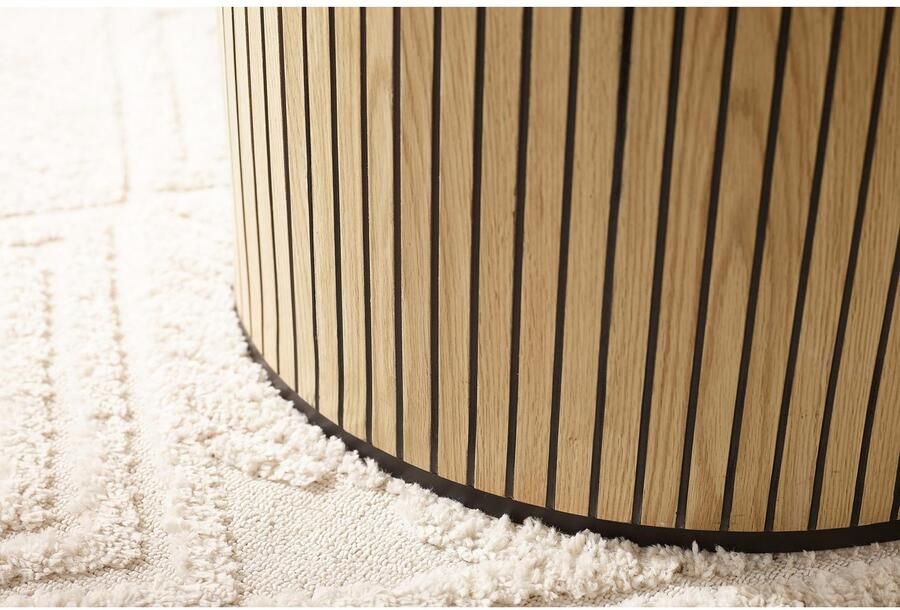 SalesFever Eettafel Torsby Essplatztisch für Familien met geribbelde voet van eikenfineer - Foto 7