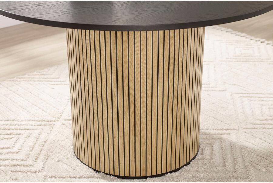 SalesFever Eettafel Torsby Essplatztisch für Familien met geribbelde voet van eikenfineer - Foto 13