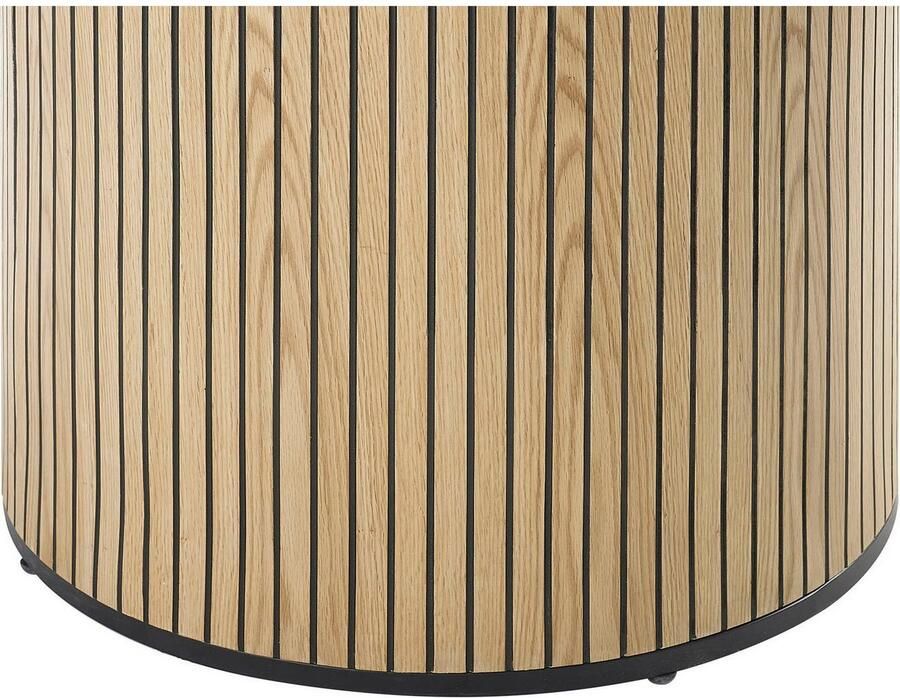 SalesFever Eettafel Torsby Essplatztisch für Familien met geribbelde voet van eikenfineer