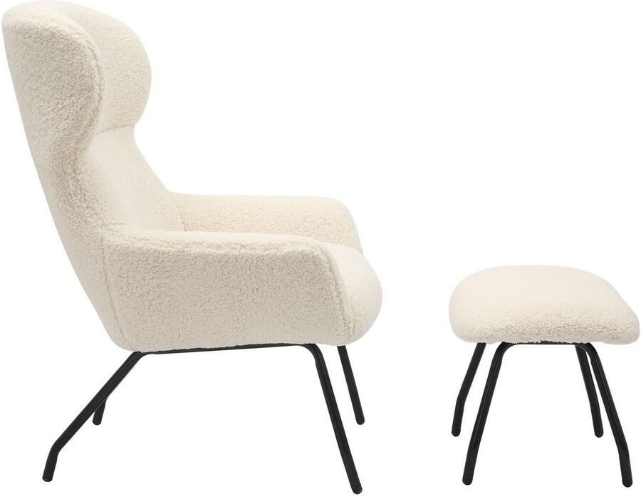 SalesFever Fauteuil Orlando Bequemer Sessel zum Entspannen met bekleding in imitatiebont-look (set 2 stuks) - Foto 9
