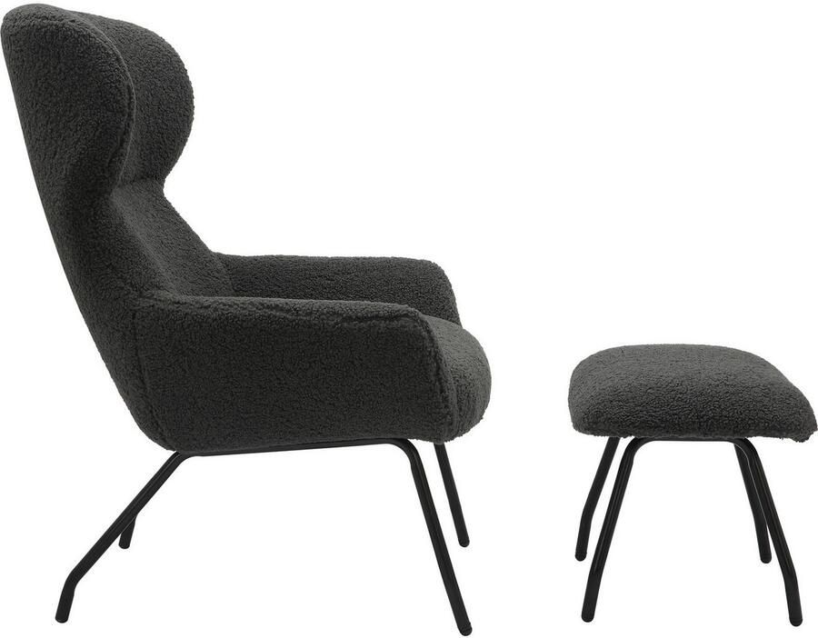 SalesFever Fauteuil Orlando Bequemer Sessel zum Entspannen met bekleding in imitatiebont-look (set 2 stuks) - Foto 8
