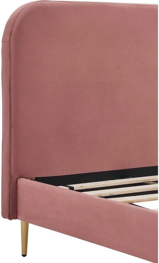 SalesFever Gestoffeerd bed Komfortables Polsterbett für erholsamen Schlaf Poten chroom goudkleur - Foto 4