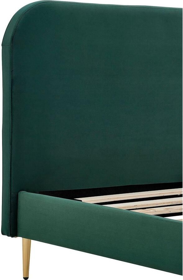 SalesFever Gestoffeerd bed Komfortables Polsterbett für erholsamen Schlaf Poten chroom goudkleur - Foto 2