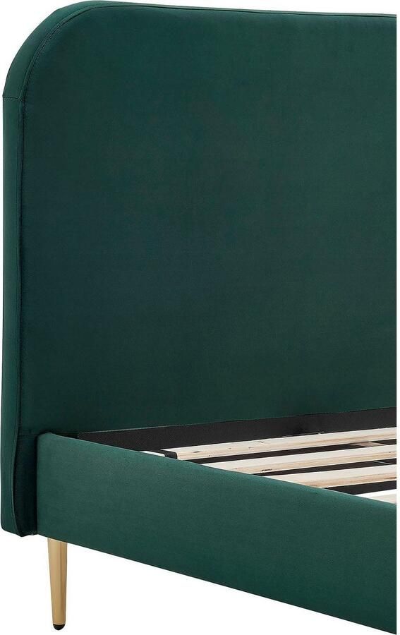 SalesFever Gestoffeerd bed Komfortables Polsterbett für erholsamen Schlaf Poten chroom goudkleur - Foto 4